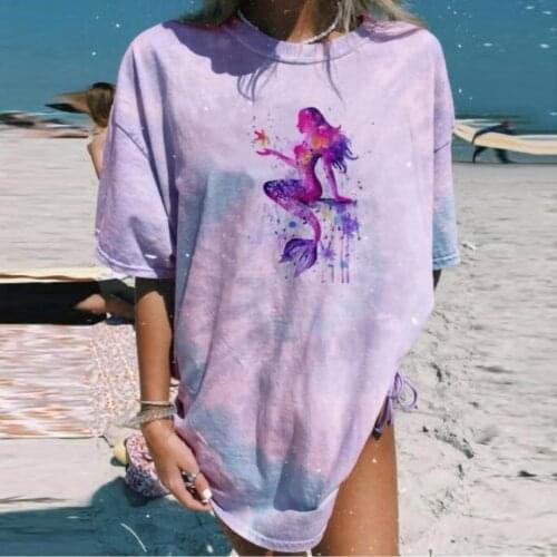 Womens Solid Color Personalized Printing Shirt Casual Tops