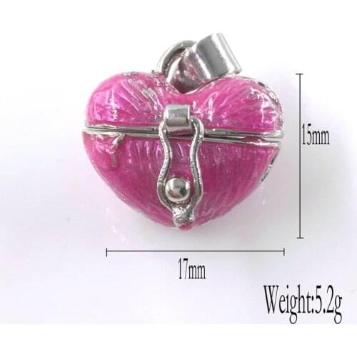 10Pcs/Lot Alloy flowers Heart can open urns pendants pet