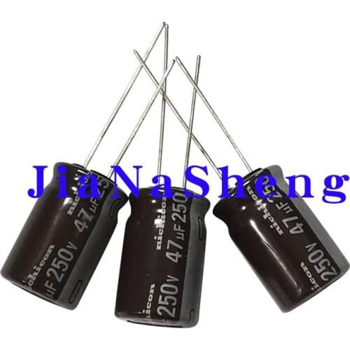 10PCS NICHICON 250V47UF 12.5X20 CS 105c High frequency low impedance long life capacitor