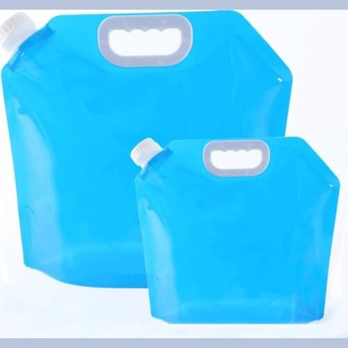 5L / 10L Large Capacity Outdoor Folding Water Bag Safety Seal Light Drinking Water Storage Bag Camping Hiking Picnic Essential