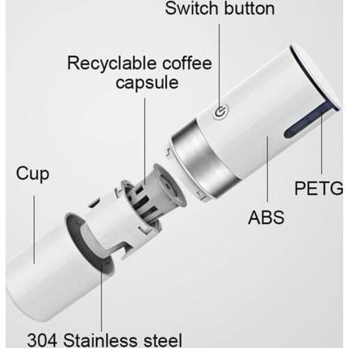 60% Hot Sales!!! Coffee Machine Food Grade One-click Start ABS Small Automatic Coffee Maker Tools for Home