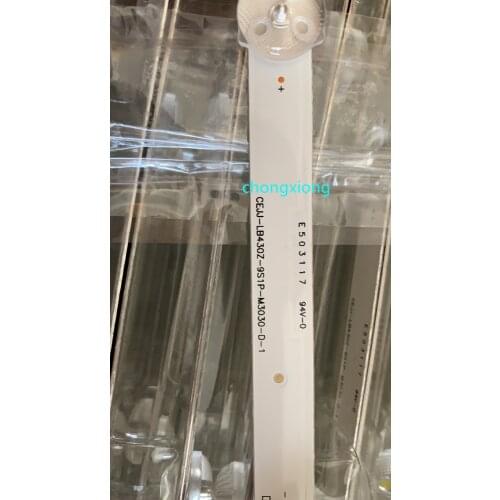 9LED(3V) 840mm LED Backlight strip for Aoc 43s5295 43PFG5813 43PFG5813/78 43PFF5292 CEJJ-LB430Z-9S1P-M3030-D-1