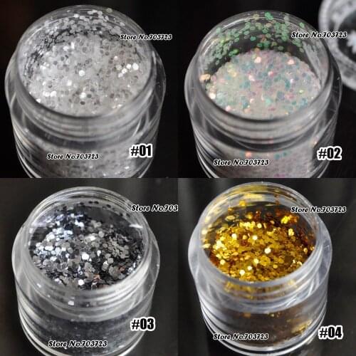 Multiple Colour Choice Nail Art FINE GLITTER DUST UV Gel Acrylic Nails Accessory N01-N04
