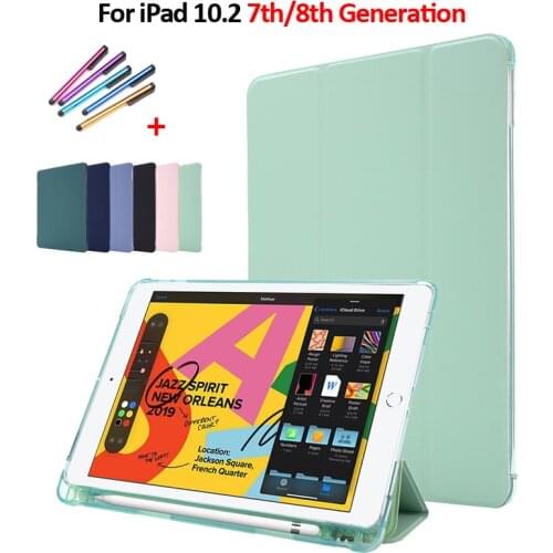 For iPad 7th 8th Generation Case With Pencil Holder Stand Smart Cover Funda For iPad 10.2 Case 2019/2020 Tablet Case Coque