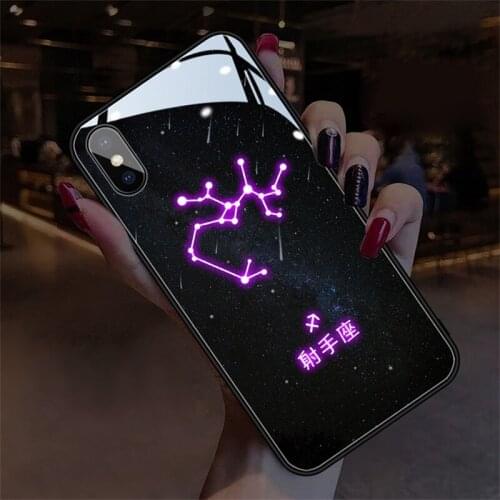 For iPhone 6 6s 7 8 Plus X XR XS Max 11 12 Pro Max mini Cover Incoming Call Glowing Led Flash Lighting Shine Case