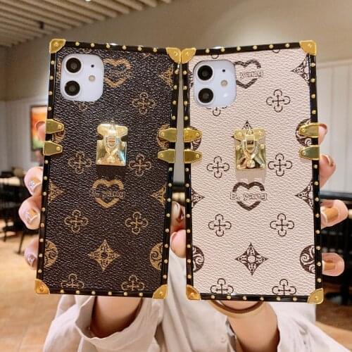 Watches tide brand, square love pattern mobile phone case For Samsung A51 M40S A71 M60S Note 10 Lite S20 FE M31S M21S S21 Plus