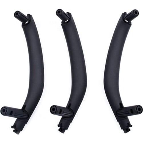 Black For BMW F15 X5 14-18 F16 X6 14-19 Rear Left / Right 3PCS RHD Car Inner Door Pull Handle Trim Cover Armrest Auto Parts