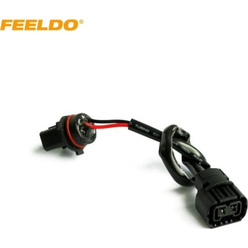 FEELDO 1XCar 5202/H16/2504/PSX24W Female Socket Connector Adapter To P13W Male Socket With Wire Harness Cable HID/LED Conversion