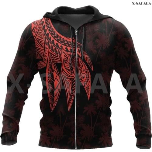 Polynesia Wing Tattoo 3D Over Printed Hoodie Man Women Unisex Outwear Zipper Pullover Sweatshirt Casual