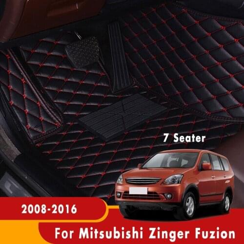 Carpets Car Floor Mats For Mitsubishi Zinger Fuzion 2016 2015 2014 2013 2012 2011 2010 2009 2008 (7 Seats) Artificial Leather