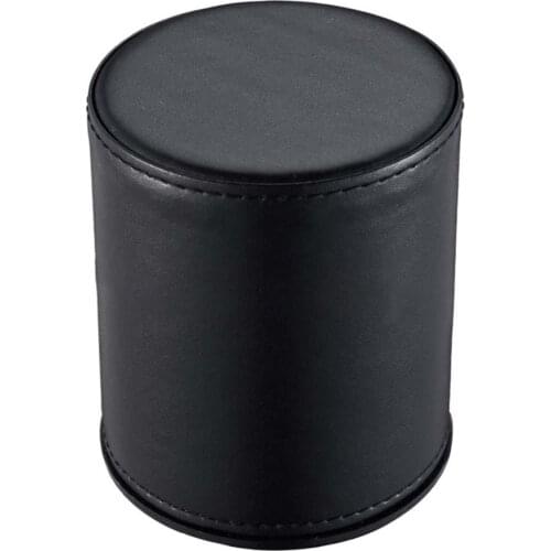 Leather Black Dice Cup Black Leather PU Dice Cup Dice Cup Bar KTV Entertainment Dice Cup Party Game Supplies