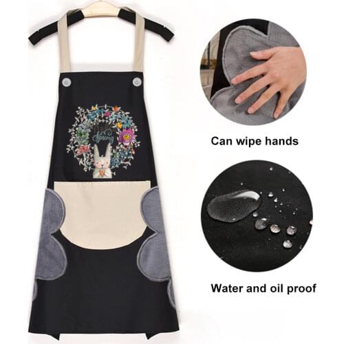 Kitchen Aprons for Women Men Household Aprons for Kitchen Wipeable Waterproof Oil-Proof tablier cuisine femme Baking Accessories