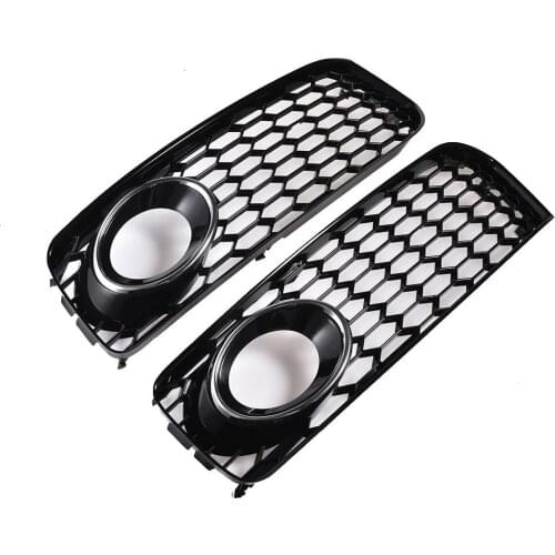 For Audi A5 S -Line /S5 B8 RS5 2008-2012 A Pair of General Fog Lamp Cover Fog Light Cover HONEYCOMB HEX Grille Mesh Cover