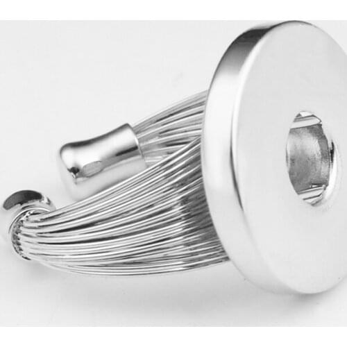 NF5526 18mm snap button jewelry DIY ring adjustable