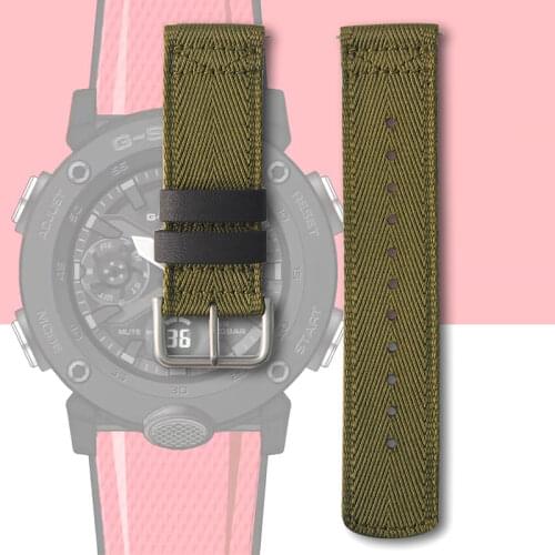 24mm Outdoor Sports Nylon Watch Strap Wristband for PRG-600YB/PRG-650/GA-2000 Smart Watch Band Watchbands
