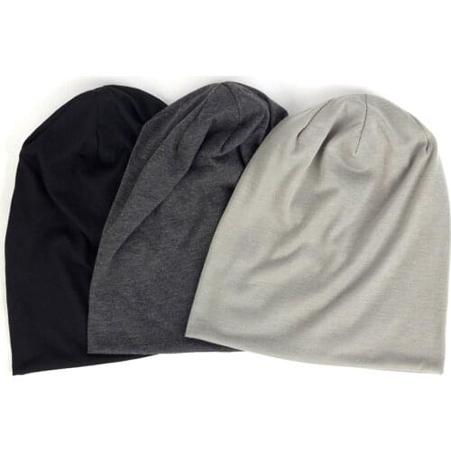 Spring Beanie Hat For Women Men Fashion Hip-hop Cap Unisex Solid Color Slouchy Caps Outdoor Turban Skullies Beanies Female Hats