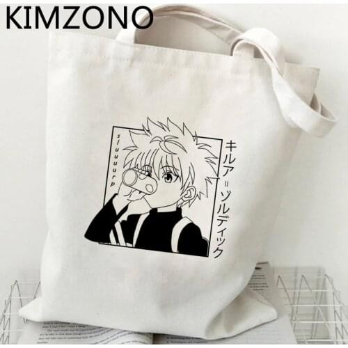 Killua Hunter x Hunter shopping bag handbag cotton jute bag recycle bag shopper canvas bag bolsas reutilizables reciclaje cabas