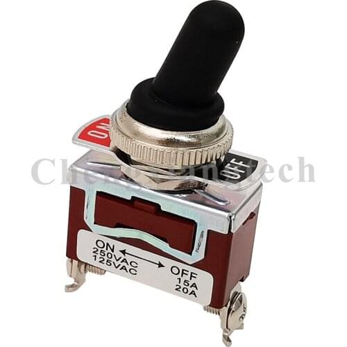 Heavy Duty Waterproof 2 Pins SPST ON OFF Toggle Flick Switch 250V 15A / 125V 20A Rocker Switch