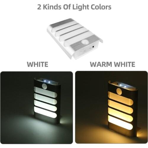LED Motion Sensor Light Night Lights PIR LED Lamp Wardrobe Cabinet Closet Lamp Wireless Wall Lamp Corridor Staircase Lighting