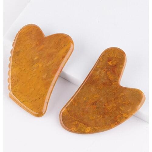 Egg Yolk Jade Facial Massage Muscle Pulling Acupoint Pricking Scraping Board Skin Wrinkle Removing and Lifting Spa Health Care