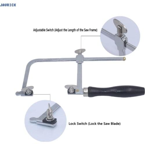 JAVRICK Jewelry Saw Frame Adjustable Jeweler Making DIY Tools Blade Handmade Crafts Arc