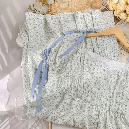 Korean Fashion Floral Midi Dress Female 2021 Summer Short Sleeve Elegant Vintage Dresses Women Bandage Beach Boho Dress Lace Up