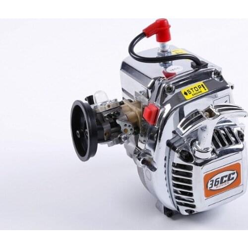1/5 Rovan rc car engine parts 36CC 4 bolts chrome covers Engine with Walbro1107 carb and NGK spark plug baja Losi 5ive-t
