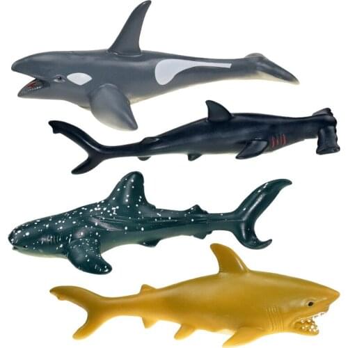 1 Pcs Stress Relief Toy Lifelike Shark Shaped Toy Realistic Motion Simulation Animal Stress Gift Christmas For Kids Novelty Toys