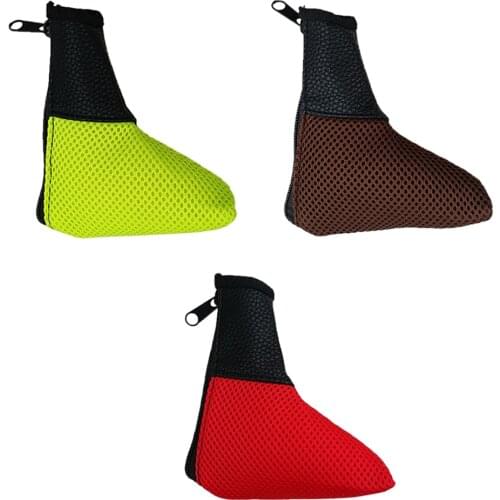 1 Piece Mesh PU Golf Golf Blade Putter Head Covers Zipper Headcover Golf Head Protectors Durable Washable Red Yellow Brown