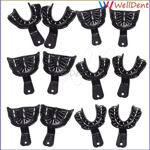 12 Pcs/set Dental Lab Materials Impression Trays Heat Mouldable Large Medium Small Upper Lower S/M/L Dental Instrument
