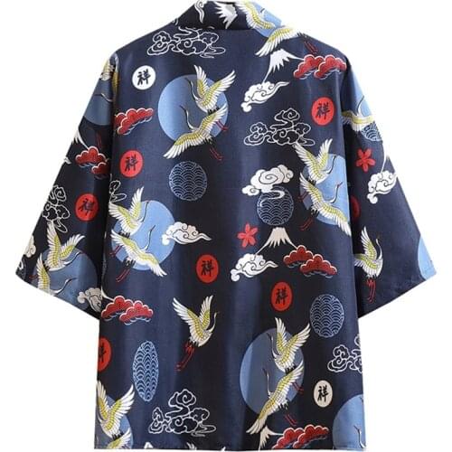 2020 Japanese Kimono Man Haori Yukata Asian Streetwear Samurai Costume Anime Kimono Shirt Men Traditional Japanese Kimonos 10615
