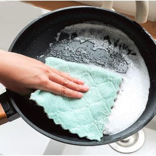 5pcs pcs Super Absorbent Microfiber kitchen dish Cloth High-efficiency Tableware Household Cleaning Towel Kitchen Tools Gadgets