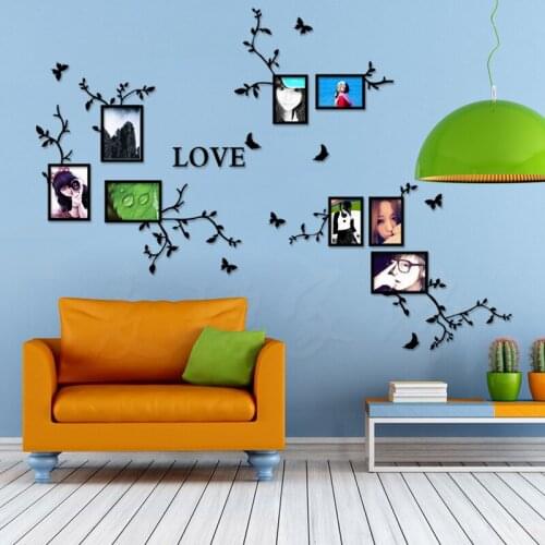 Photo frame Acrylic 3D wall stickers Living room backdrop bedroom Photo Wall decoration DIY art wall stickers