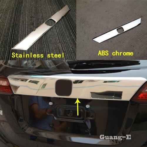 Car Panel ABS/Stainless Steel Rear Door Trunk Tailgate Frame Plate Trim Lamp 1pcs For Honda HRV HR-V Vezel 2019 2020