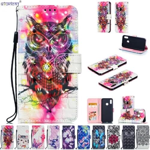 For Huawei P Smart 2019 Cute Case Honor 10 Lite Flip Wallet Cover POT-LX1RU POT-LX1 HRY-LX1 Stand Bumper Cases HRY LX1 POT LX1RU
