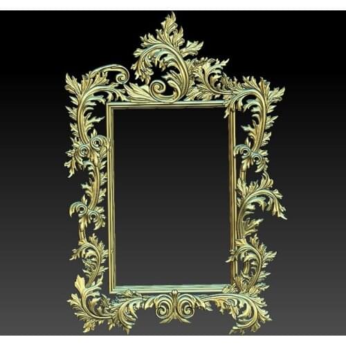 Digital file frame 3d model relief for cnc carving engraving in STL file format artcam aspire just file picture frame