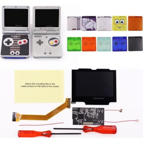 3.19 INCH SCREEN FOR GBA SP IPS V2 backlight LCD Screen display with a customised screen lens