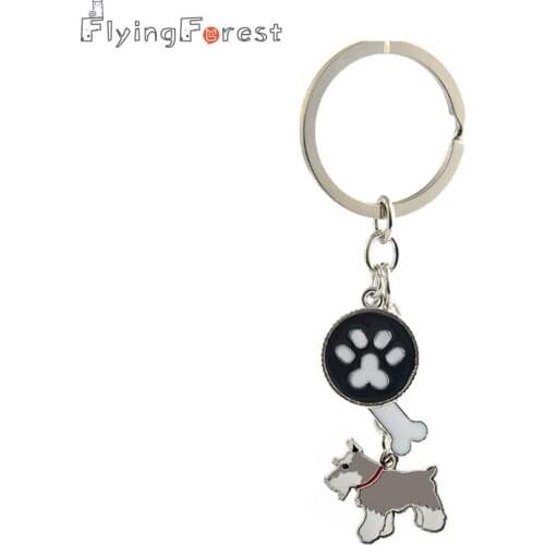 Flyingforest Keychain Pet Dog Bone Claw Alloy Metal Keyrings Dog Lovers Car Key Holder Gifts Fashion Jewelry Cani Portachiavi