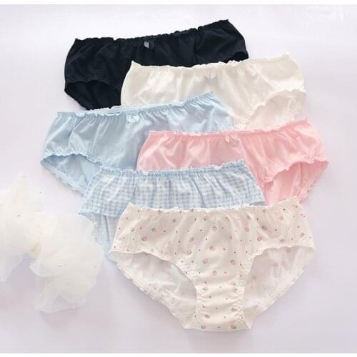 Cotton underwear cute bread pants low waist triangle cotton women roupas femininas com frete gratis 2020 ropa interiores