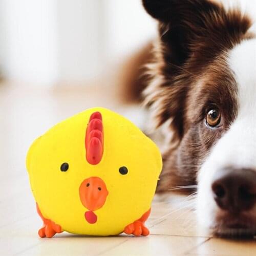 Dog Latex Sounding Toy Small Yellow Chicken Doll Environmentally Friendly Cleaning Teeth Pet Supplies