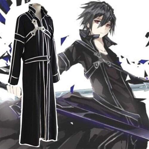 Anime Sword Art Online Cosplay Costumes Kazuto Kirigaya Cosplay Costume Uniform Halloween Carnival Party Kirito Cosplay Costume
