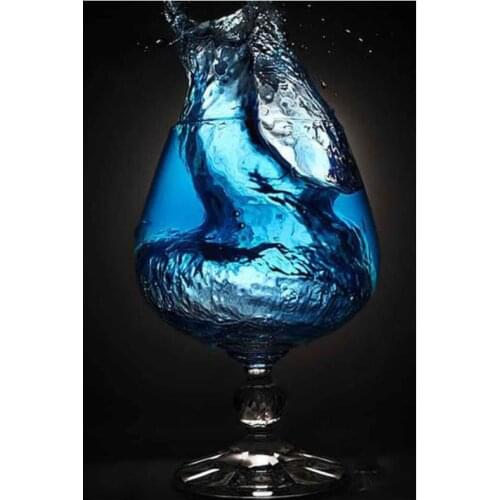 Kitchen diamond painting globet cup wine full round rhinestone embroidery picture puzzle diamond art drawing wall sticker decor