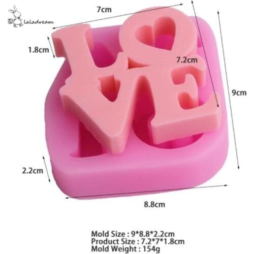 Love word Silicone Soap Mold Multifunction Candle Molds Cake Candy Baking Mould DIY Handmade Craft