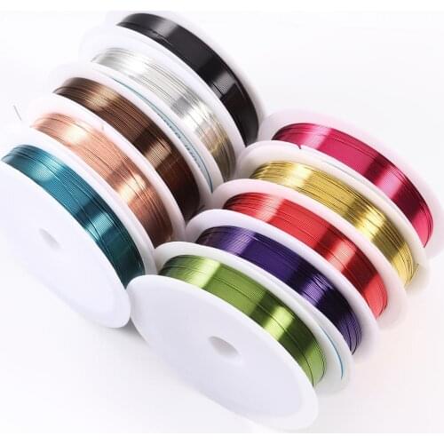 0.3/0.4/mm Silver Gold Color Copper Bracelet&Necklace Wire DIY Craf Making Jewelry Cord String Accessories