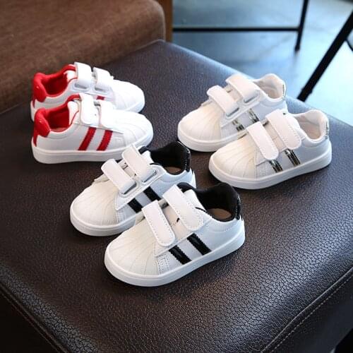New 2019 Baby Boys & Girls Shell Shoes Little Kids Sneakers Toddler Shoes Soft Bottom For Baby Eur Size 21-30