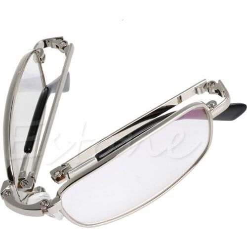 New Comfy Reading Glasses Metal Snap Folding with Case +1.0 +1.5 +2.0 +2.5 +3.0 +3.5 +4.0 Diopter oculos de grau oculos leitura