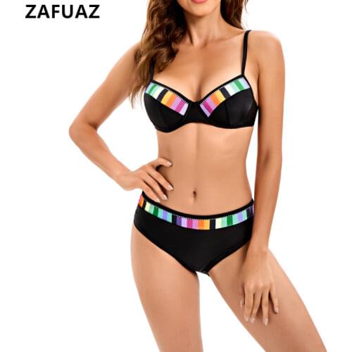 Push Up Bikini Set Swimwear Women Retro Leopard Swimsuit Plus Size Tankini Vintage Bikini Set Female Biquini Bathing Suit 3XL