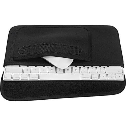 Carrying Dust Proof Waterproof Flat Pocket Storage Bag Mouse Protective Cover PU Leather Full Protection For Apple Keyboard