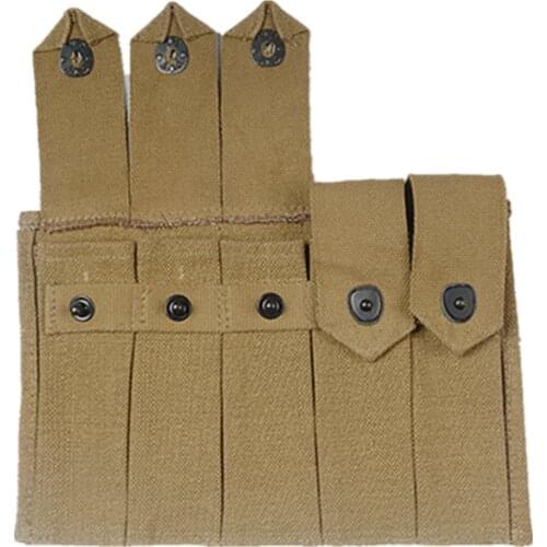 Thompson 5 Cell Magazine Pouch Men Pouch Bag Hard Pouch Molle Pouch Replica World War US WW2 Ammo Pouch Waist Belt Pouch