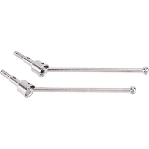 2 Pieces 122015 Universal CVD Drive Joint Shaft Dogbone For HSP 1:10 94122 RC Car Truck Buggy 3.18inch Silver